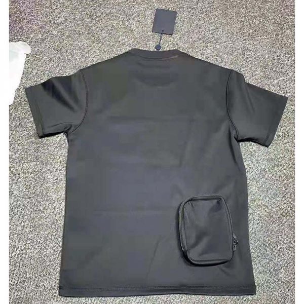 Louis Vuitton Men 2054 Printed Flower Packable T-Shirt Polyamide Slim Fit-Black (3)