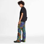 Louis Vuitton Men 2054 Printed Flower Packable T-Shirt Polyamide Slim Fit-Black - Image 17