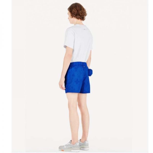 Louis Vuitton Men 3D Pocket Monogram Board Shorts Polyester Blue (2)