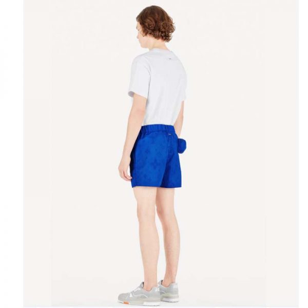 Louis Vuitton Men 3D Pocket Monogram Board Shorts Polyester Blue (2)