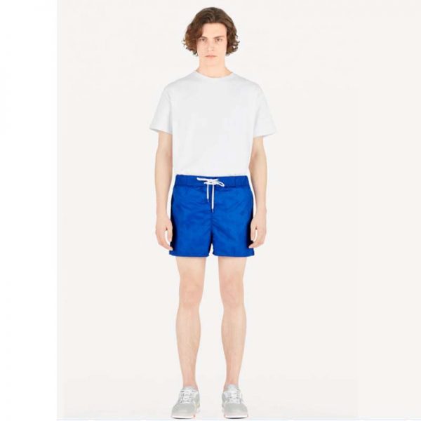Louis Vuitton Men 3D Pocket Monogram Board Shorts Polyester Blue (3)