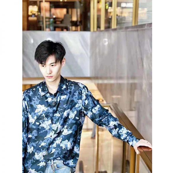 Louis Vuitton Men Camo Regular Silk 