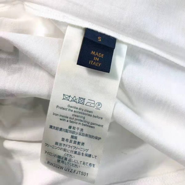 Louis Vuitton Men Floating LV Printed T-Shirt Cotton White Slim Fit (11)