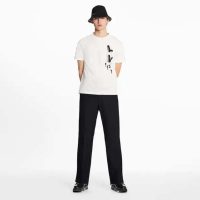 Louis Vuitton Men Floating LV Printed T-Shirt Cotton White Slim Fit