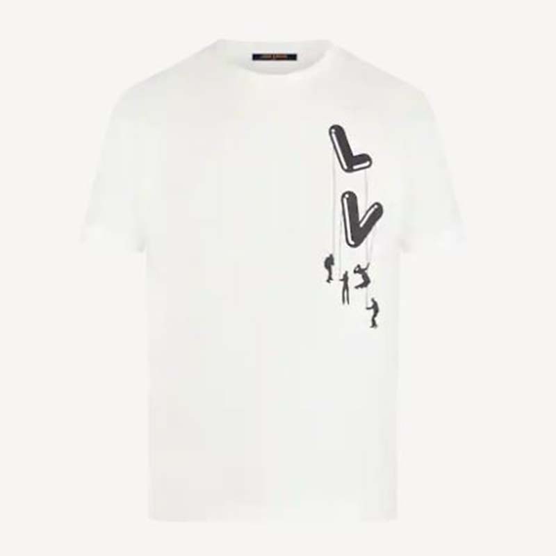 Louis Vuitton Women Floating LV Printed T-Shirt Cotton White Slim Fit -  LULUX