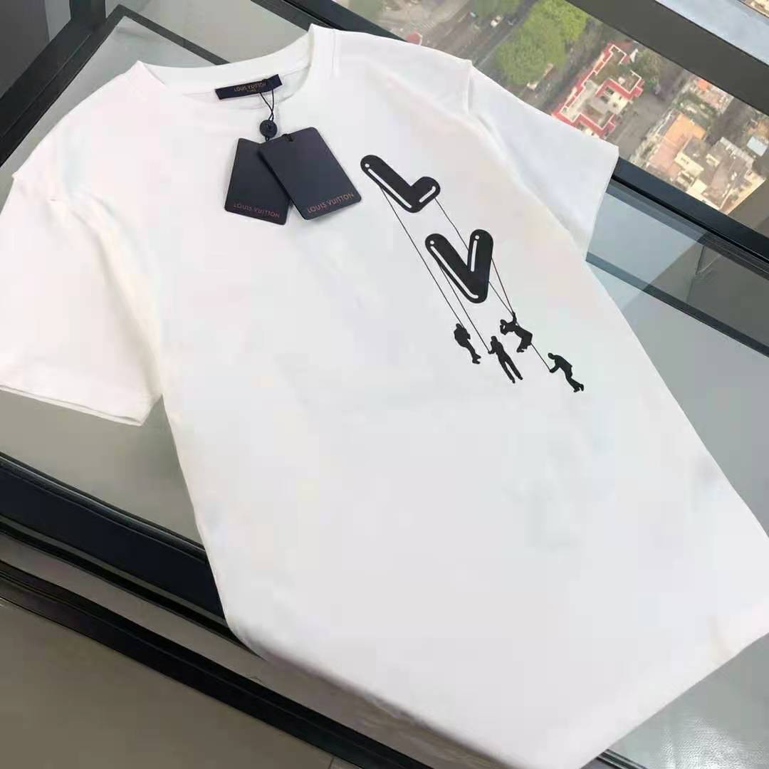 LOUIS VUITTON Floating LV printed Inside out Crew neck T-Shirt S