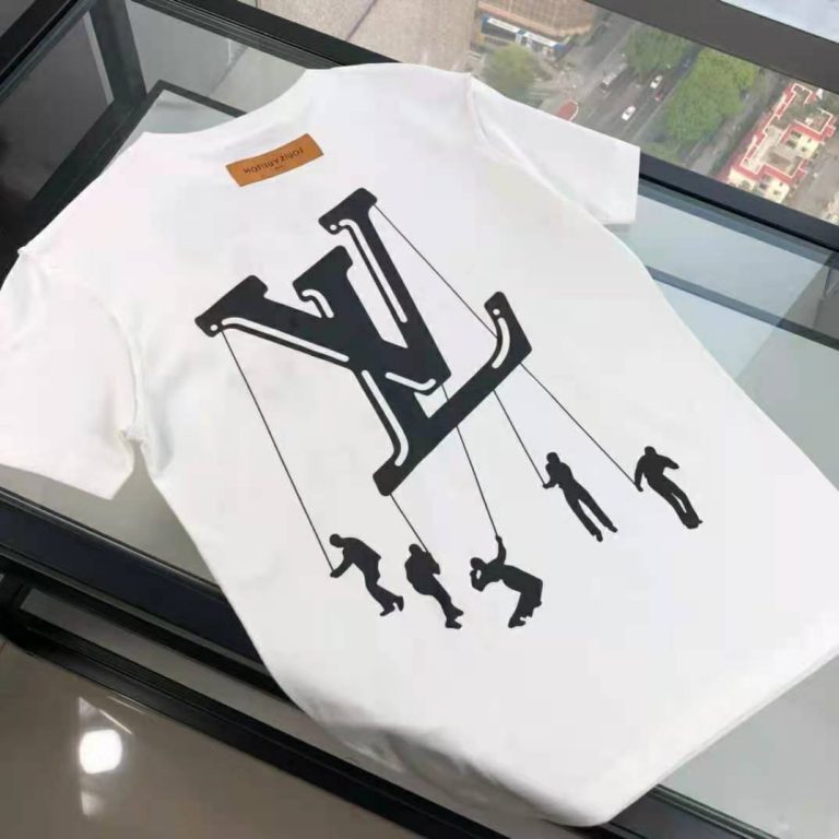 Louis Vuitton Women Floating LV Printed TShirt Cotton White Slim Fit