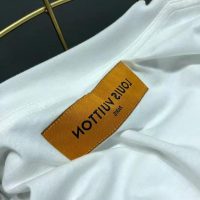 Louis Vuitton Men Front Printed Pastel Monogram T-Shirt Cotton White Regular Fit