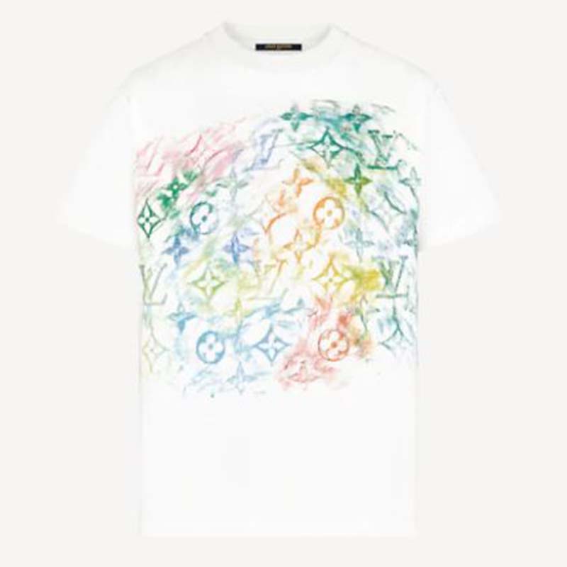 Louis Vuitton LOUIS VUITTON 21SS Pastel Monogram Print T-shirt White