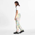 Louis Vuitton Men Front Printed Pastel Monogram T-Shirt Cotton White Regular Fit – Image 15