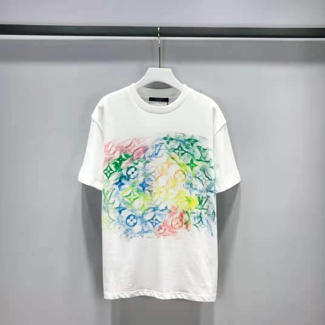 Louis Vuitton LOUIS VUITTON 21SS Pastel Monogram Print T-shirt White