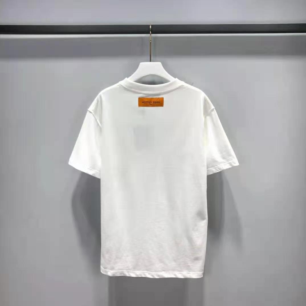 Louis Vuitton Men Front Printed Pastel Monogram T-Shirt Cotton White  Regular Fit - LULUX