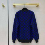 Louis Vuitton Women Full Monogram Jacquard Crew Neck Cotton Blue Regular Fit - Bild 3