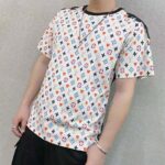 Louis Vuitton Men Game On Contrast Back Cotton T-Shirt Monogram Loop Details-White - Image 6