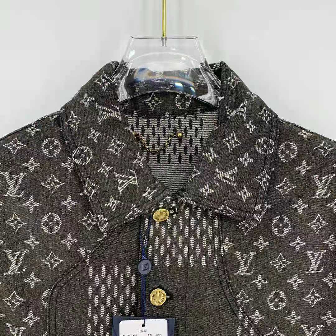 LOUIS VUITTON Louis Vuitton Staples Edition Dna Denim Jacket Black. Size 58