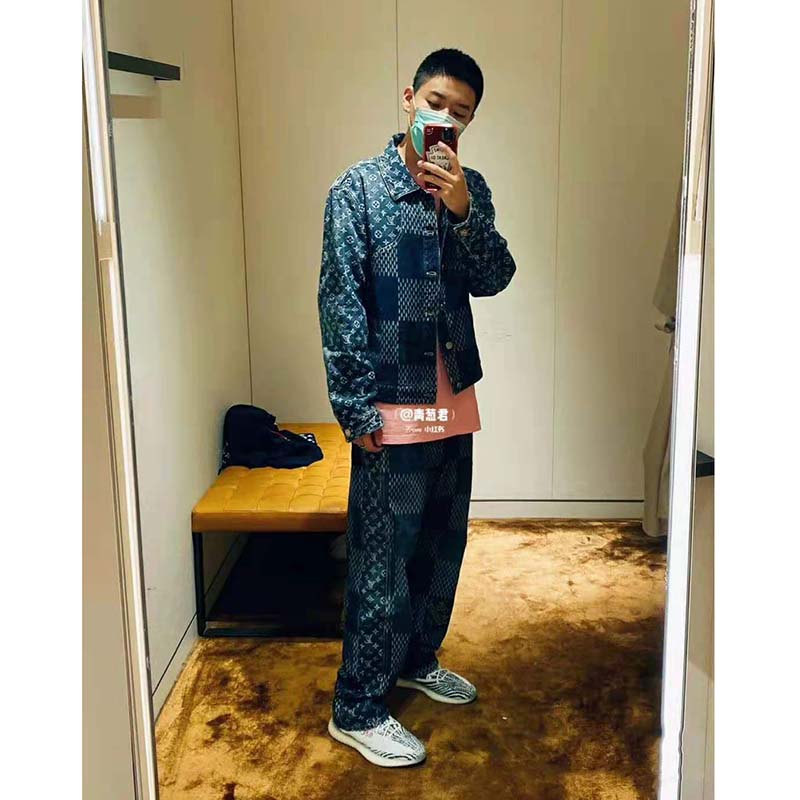 LOUIS VUITTON x NIGO Giant Damier Waves Monogram Denim Jacket