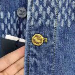 Louis Vuitton Men Giant Damier Waves Monogram Denim Jacket Cotton Regular Fit-Blue – Image 8