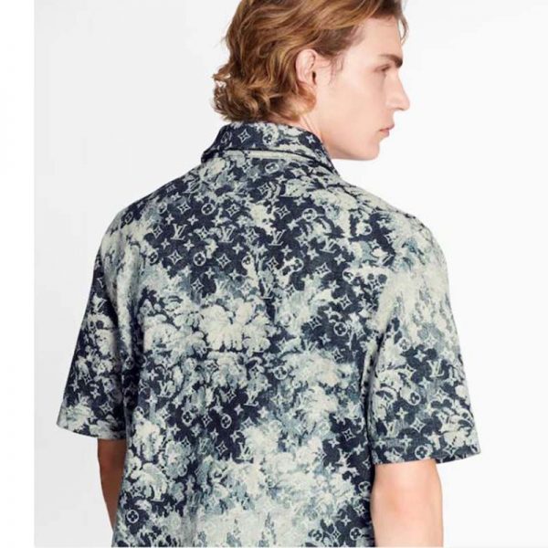 Louis Vuitton Men Hawaiian Tapestry Shirt Blue Floral Tapestry Monogram (16)