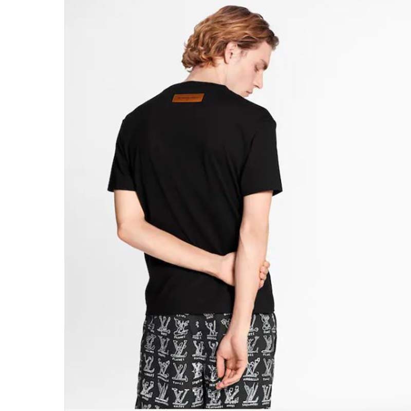 Louis Vuitton Men LV Cartoons Jacquard T-Shirt Cotton Slim Fit