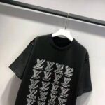 Louis Vuitton Men LV Cartoons Jacquard T-Shirt Cotton Slim Fit-Black - Image 5