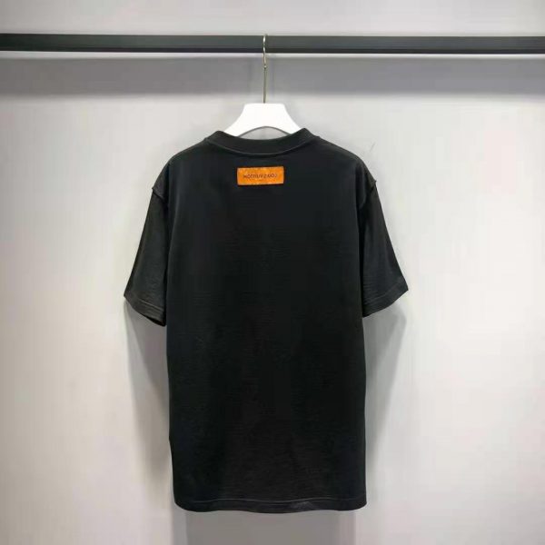 Louis Vuitton Men LV Cartoons Jacquard T-Shirt Cotton Slim Fit-Black (5)