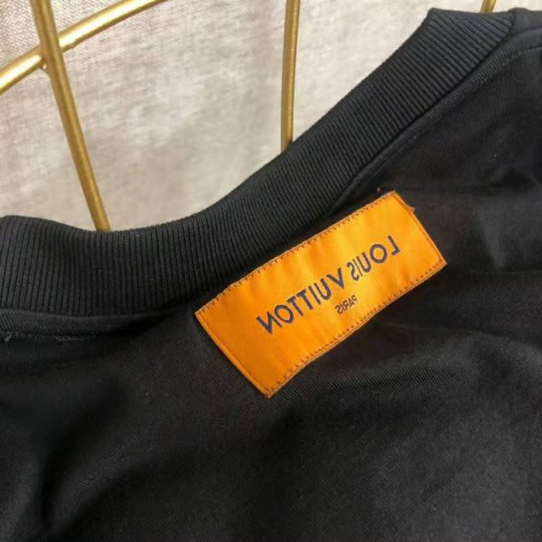 Louis Vuitton Men LV Cartoons Jacquard T-Shirt Cotton Slim Fit-Black (9)