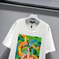 Louis Vuitton Men LV Men T-shirt Slightly Loose Fit Cotton-White