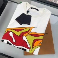 Louis Vuitton Men LV Printed T-Shirt Cotton White Regular Fit
