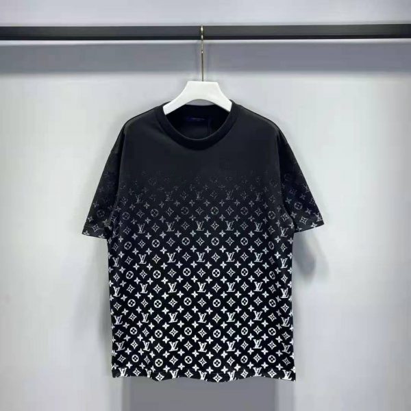 Louis Vuitton Men LVSE Monogram Gradient T-Shirt Cotton Regular Fit Black and White (2)