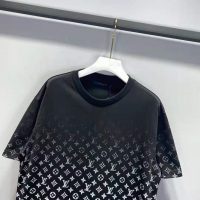 Louis Vuitton Men LVSE Monogram Gradient T-Shirt Cotton Regular Fit Black and White