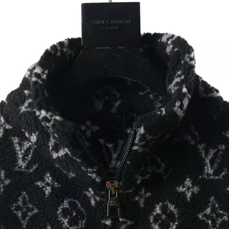 LV Monogram Teddy Jacquard Fleece Zip Jacket