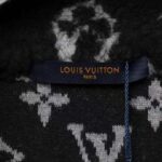 Louis Vuitton Men Monogram Jacquard Fleece Zip-Through Jacket Polyester Black Slightly Loose Fit – Image 8