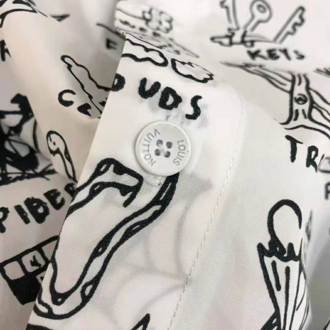 Louis Vuitton White Alien Graphic Button Up Shirt – Savonches