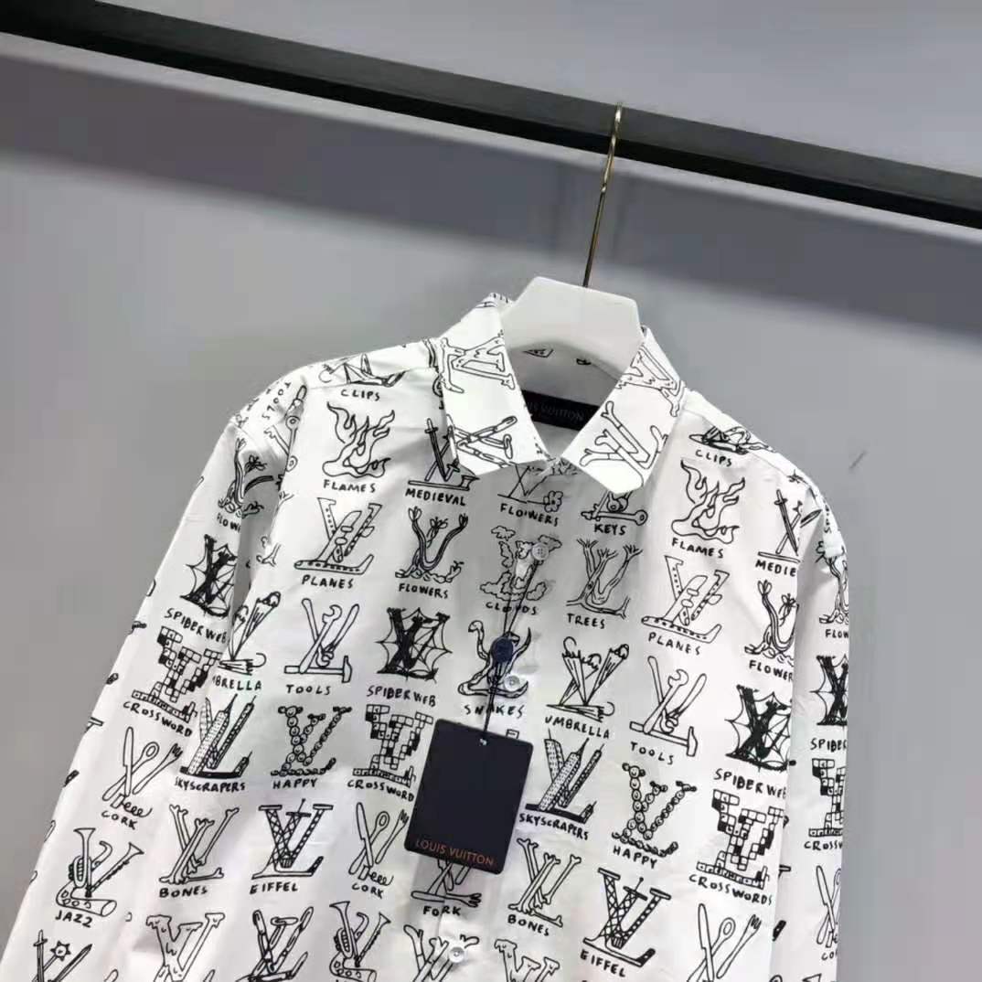 LOUIS VUITTON LV SS21 Cartoon Logo Print For Men White 1A8PUV