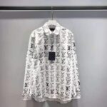 Louis Vuitton Women Placed Graphic Shirt LV Cartoons Cotton Regular Fit-White - immagine 2