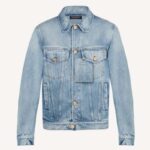 Louis Vuitton Men Staples Edition DNA Denim Jacket Cotton Indigo Regular Fit-Blue