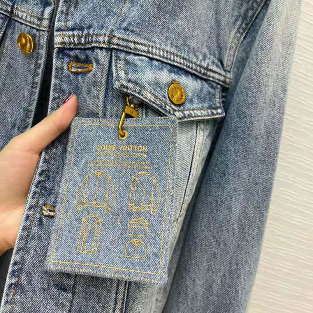 Louis Vuitton Blue Staples Edition DNA Denim Jacket – Savonches