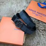 Louis Vuitton Unisex LV Circle 40mm Reversible Belt Monogram Eclipse Canvas Calf - Bild 7