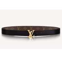 Louis Vuitton Unisex LV Initials 30 mm Reversible Belt Monogram Canvas Calf Leather-Pink