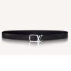 Louis Vuitton Unisex Neogram 30 mm Belt Anagramme Bombé Strap-Black