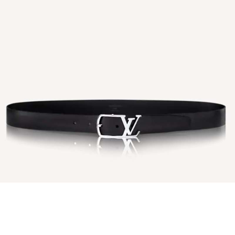 Louis Vuitton Unisex Neogram 30 mm Belt Anagramme Bombé Strap-Black - LULUX