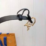 Louis Vuitton Unisex Neogram 30 mm Belt Anagramme Bombé Strap-Black - Image 6