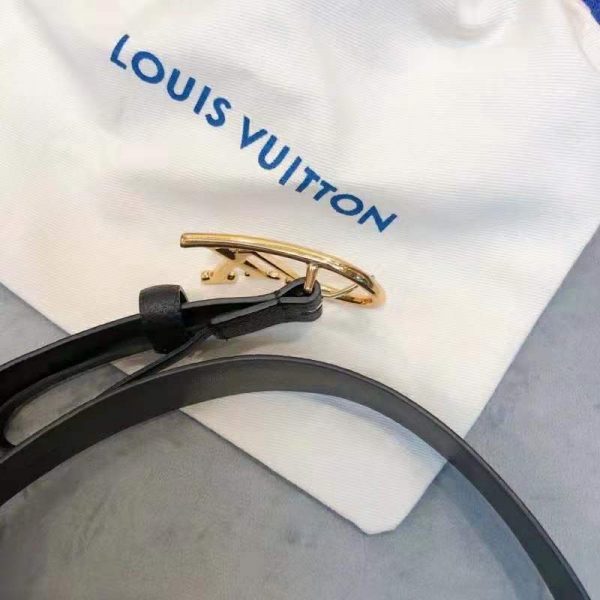 Louis Vuitton Unisex Neogram 30 mm Belt Anagramme Bombé Strap-Black (5)