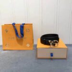 Louis Vuitton Unisex Neogram 30 mm Belt Anagramme Bombé Strap-Black - Image 4