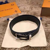 Louis Vuitton Unisex Pont Neuf 35 mm Belt Taiga Calf Leather-Black