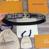 Louis Vuitton Unisex Since 1854 LV Iconic 30mm Belt Monogram Flowers 3 cm Width