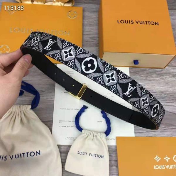 Louis Vuitton Unisex Since 1854 LV Iconic 30mm Belt Monogram Flowers 3 cm Width (4)