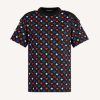 Louis Vuitton Women Game On Contrast Back Cotton T-Shirt Monogram Loop Details-Black