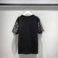 Louis Vuitton Women Game On Contrast Back Cotton T-Shirt Monogram Loop Details-Black