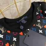 Louis Vuitton Women Game On Contrast Back Cotton T-Shirt Monogram Loop Details-Black – Image 6